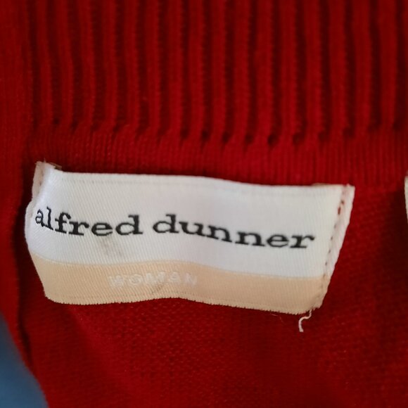 NWT Alfred Dunner Dark Red Embroidered Sequins Beaded Sweater - Picture 5 of 7